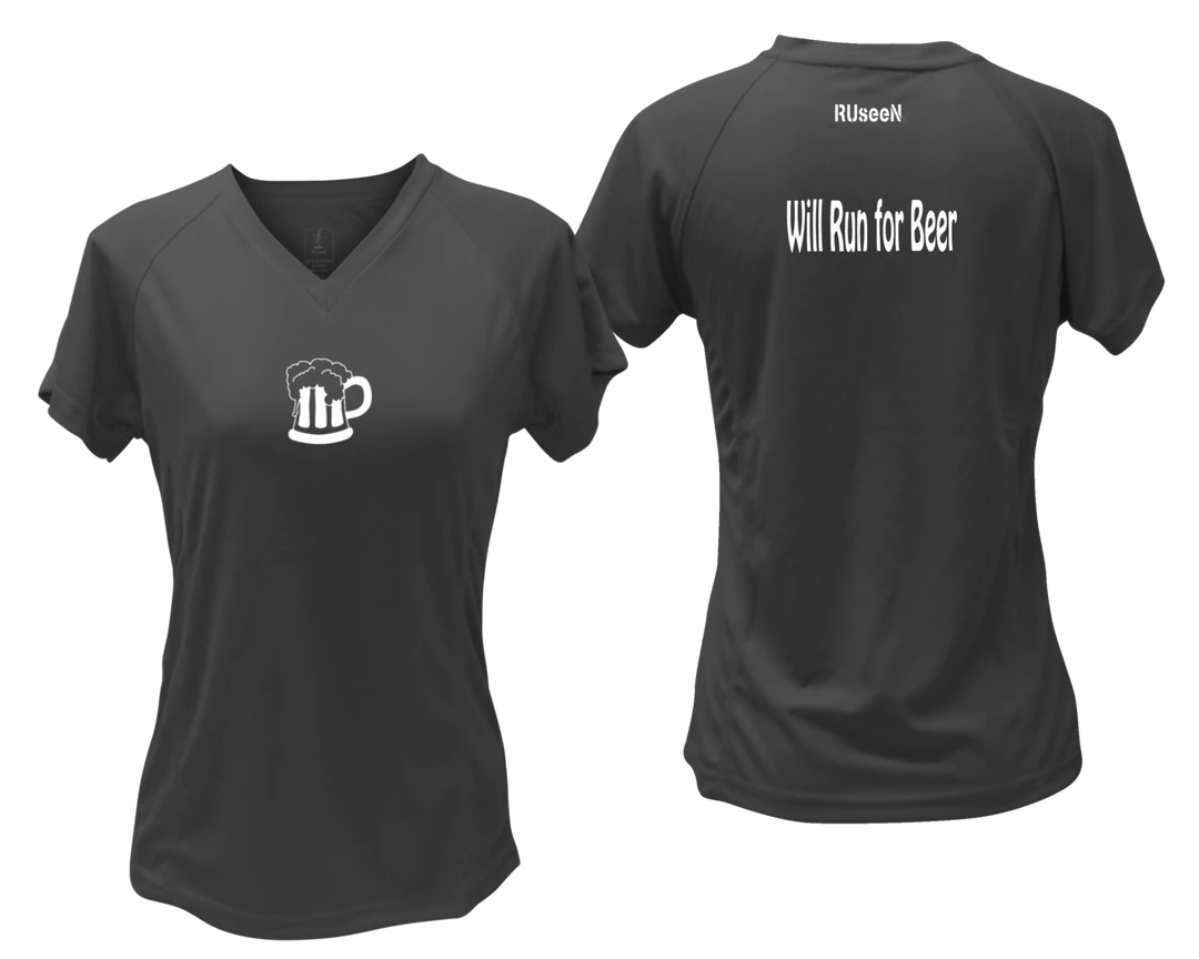 RUseeN Reflective Apparel Women's Reflective Short Sleeve Shirt – Will Run For Beer