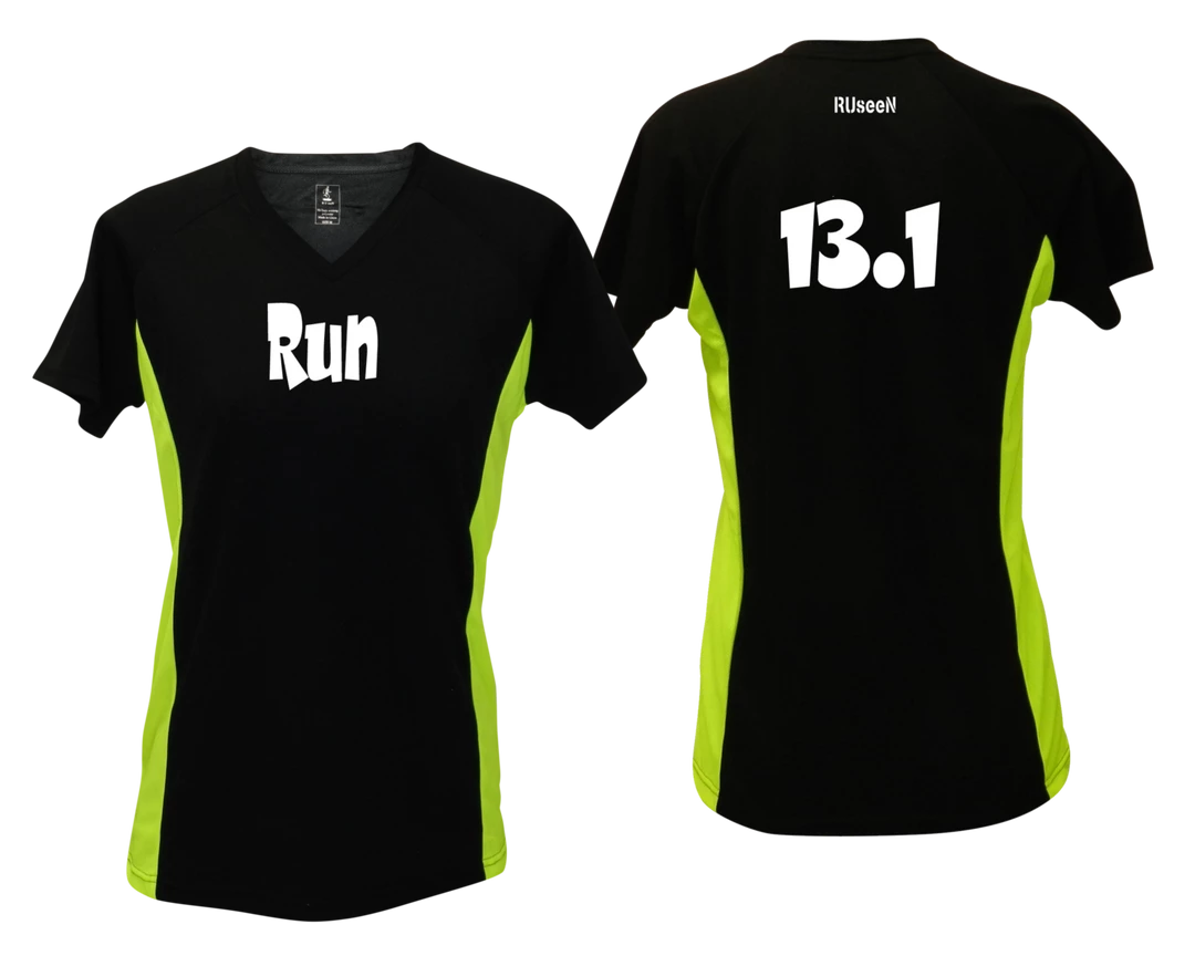 RUseeN Reflective Apparel Women's Reflective Short Sleeve Shirt – Run 13.1